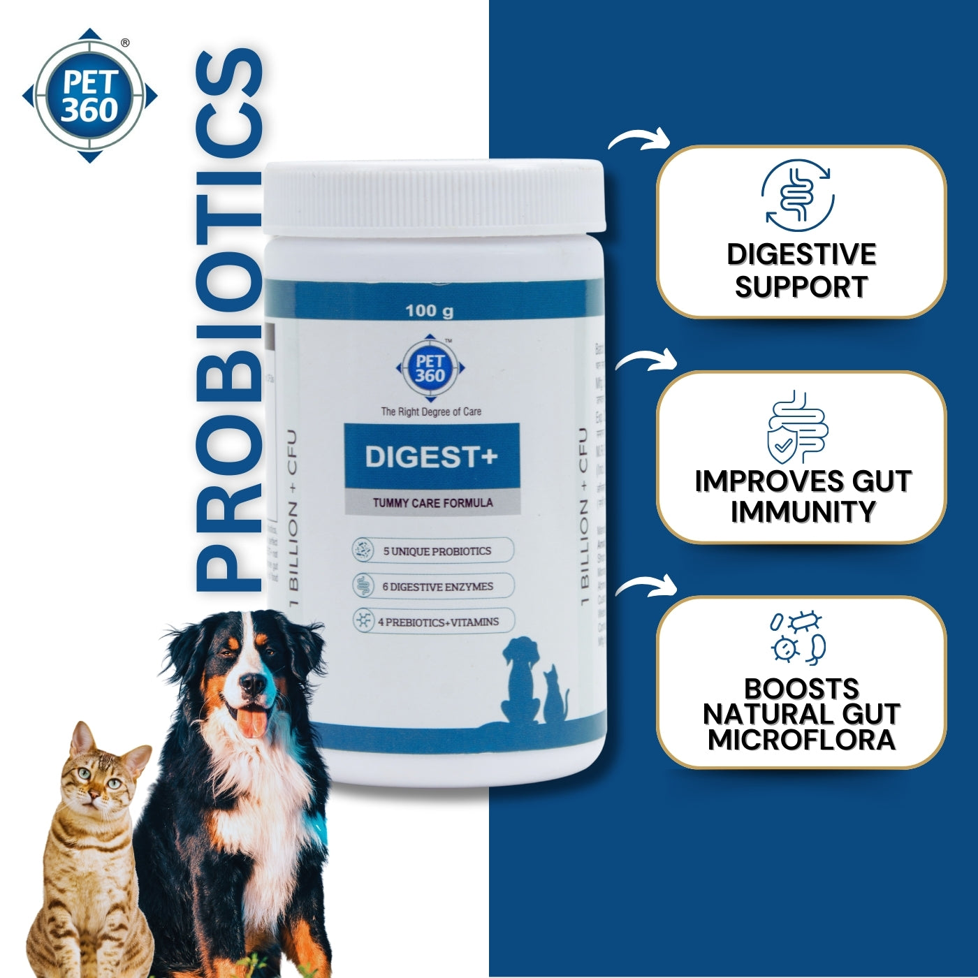 DIGEST+ Powder with Probiotics, Enzymes & Prebiotics
