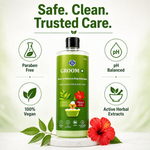Groom+ Neem Hibiscus Oatmeal Dog Shampoo 1 liter