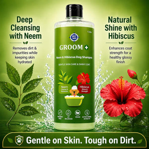 Groom+ Neem Hibiscus Oatmeal Dog Shampoo 1 liter