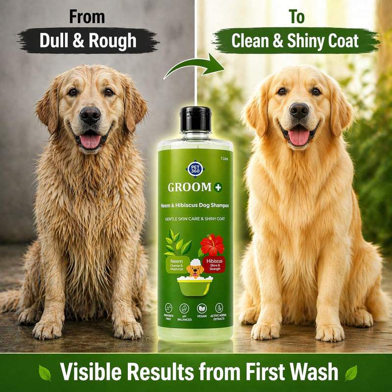 Groom+ Neem Hibiscus Oatmeal Dog Shampoo 1 liter