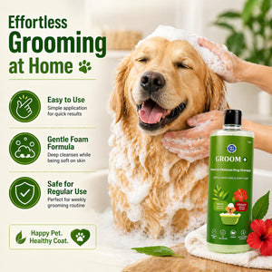 Groom+ Neem Hibiscus Oatmeal Dog Shampoo 1 liter