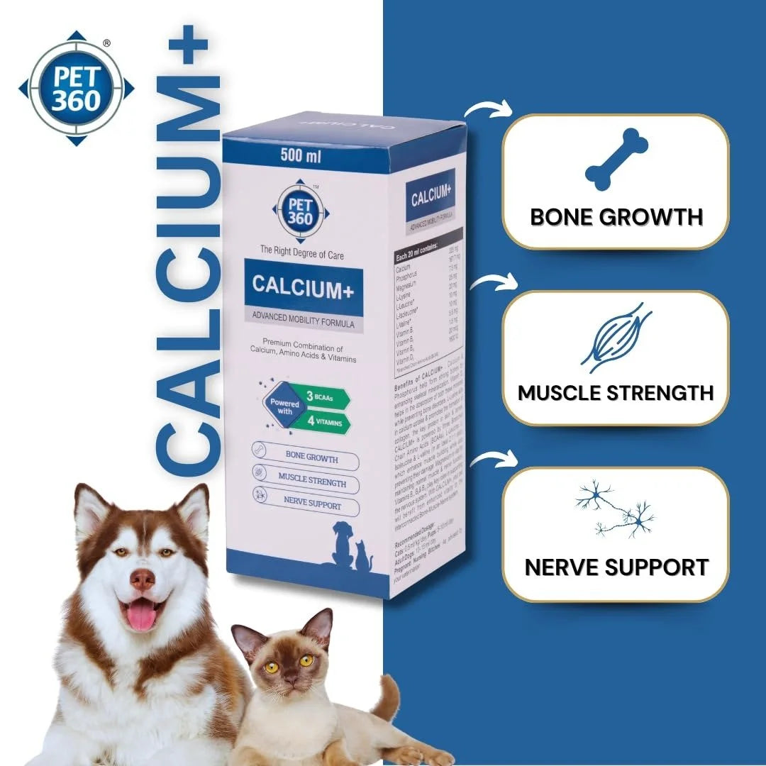 CALCIUM+ Syrup for Dogs  for Bone, Muscle & Nerve Development