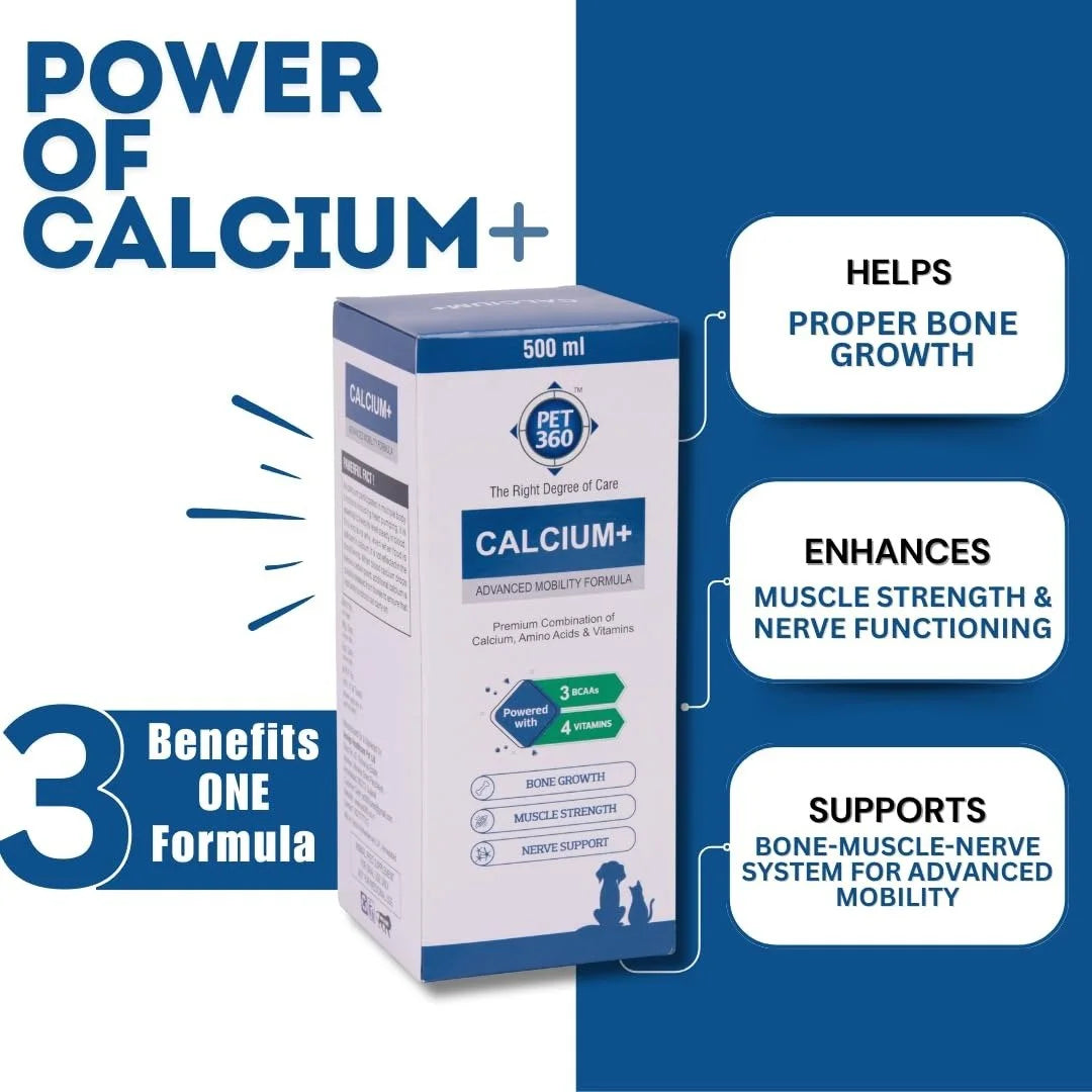 CALCIUM+ Syrup for Dogs  for Bone, Muscle & Nerve Development