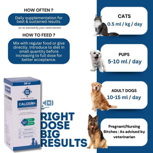 CALCIUM+ Syrup for Dogs  for Bone, Muscle & Nerve Development