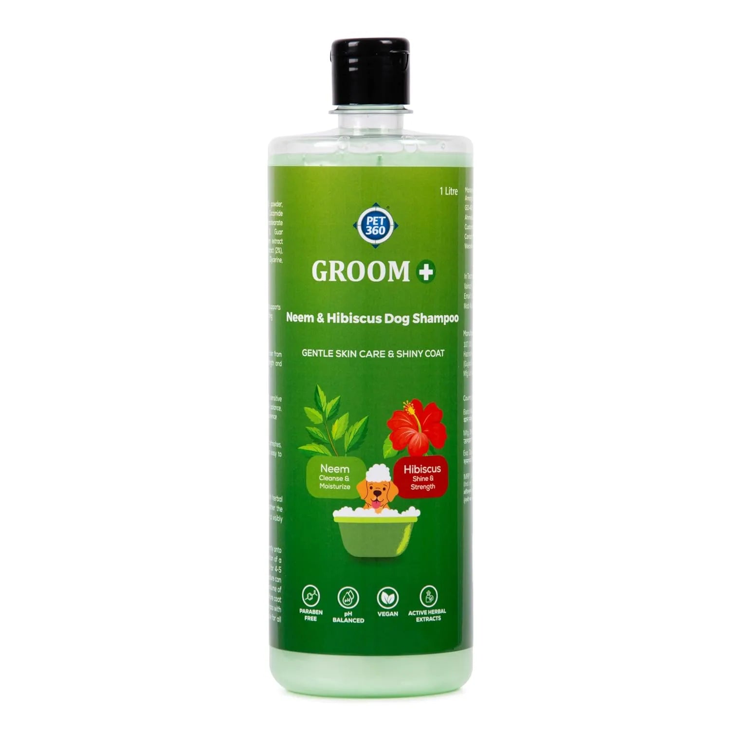 Groom+ Neem Hibiscus Oatmeal Dog Shampoo 1 liter