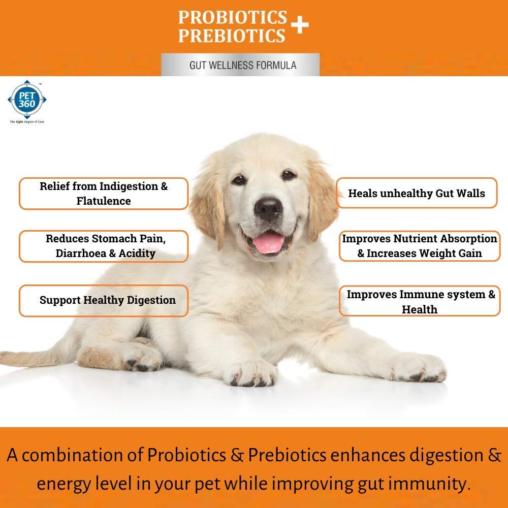 PROBIOTICS + PREBIOTICS with 2.5 billion CFUs, MOS & FOS