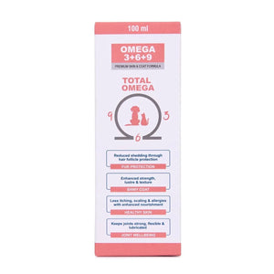 PET360 OMEGA 3+6+9 | Blend of Salmon & Flax Seed Oils with Fur & Coat Protectives | Reduced Shedding | Shiny Coat | Healthy Joints | Nutritional Supplement for Pets