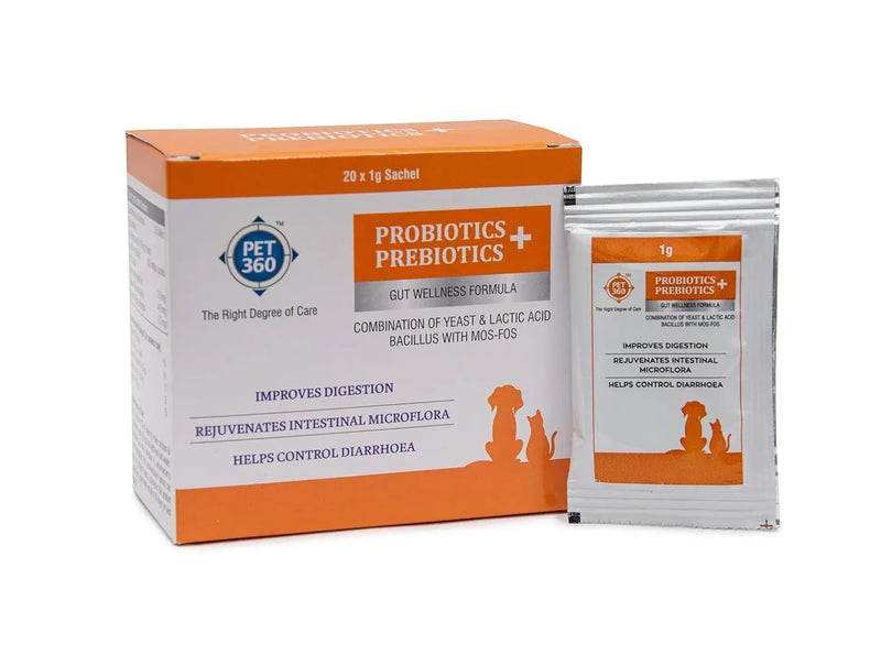 PROBIOTICS + PREBIOTICS for dogs and cats with 2.5 billion CFUs, MOS & FOS