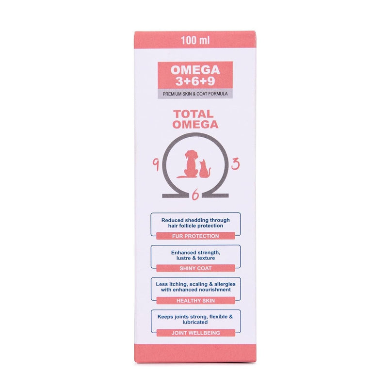 PET360 Omega 3+6+9 | Blend of Salmon & Flax Seed Oils with Fur & Coat Protectives | Reduced Shedding | Shiny Coat | Healthy Joints | Nutritional Supplement for Pets